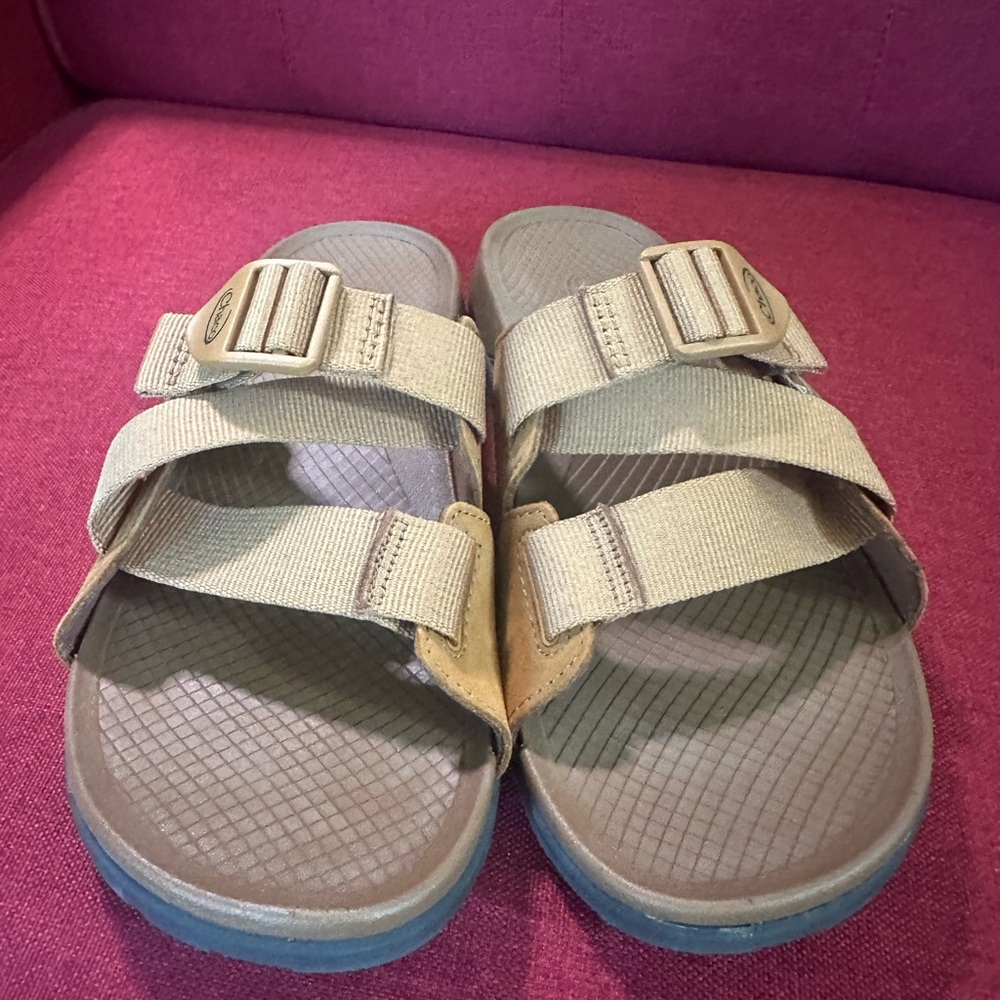 Chaco lowdown Leather Slide, color Taffy
